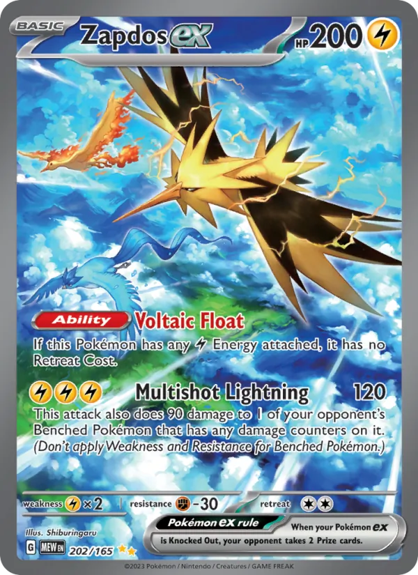 Zapdos ex 202/165 · Pokémon 151